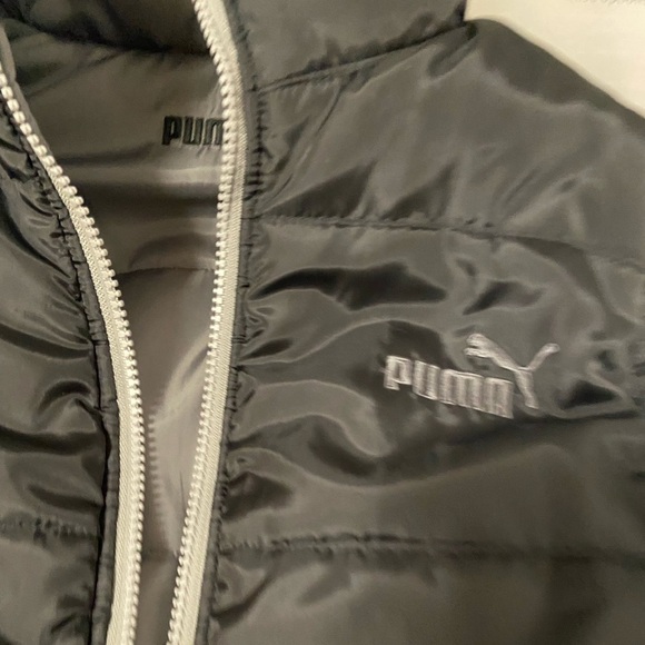 Puma boys large puffer vest reversible w gray/black - Picture 1 of 6